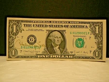 1988 Signed Federal Reserve One Dollar Note. Signature of Treasurer Catalina Vas