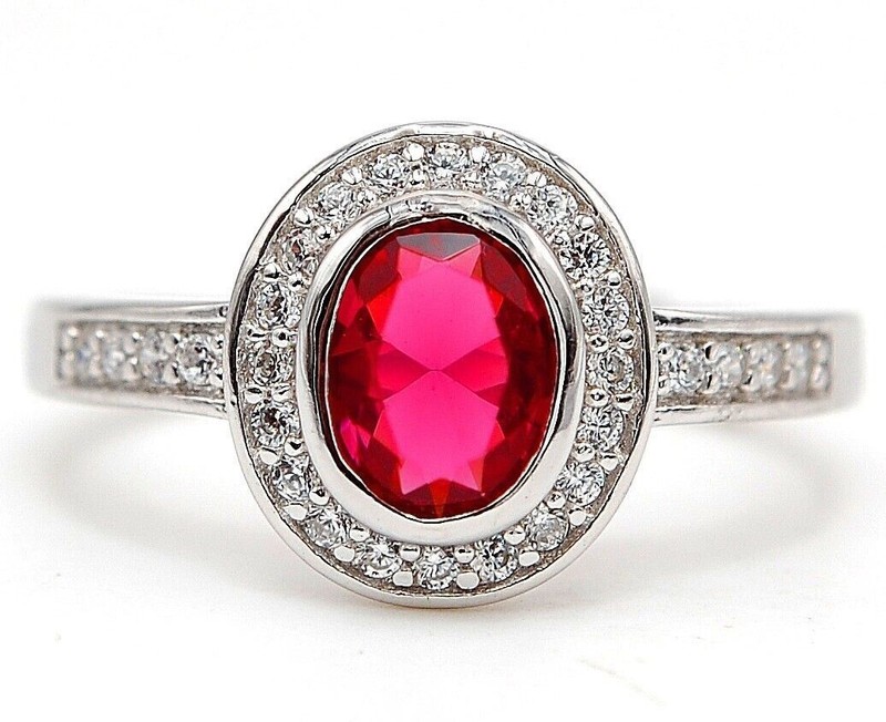 2CT Heat Treated Rubellite Tourmaline 925 Sterling Silver Ring Jewelry Sz 8 I2-7