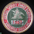 Anheuser-Busch 1967 Sticker - 1881-S Morgan Silver Dollar - AU/UNC