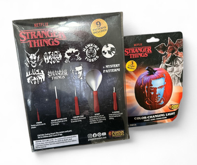 Pumpkin Masters Stranger Things Pumpkin Carving Kit & Color Light Set