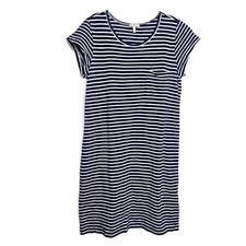 Joie Womens Striped Courtina Cotton T-shirt Dress Blue White Sz XS Nautical