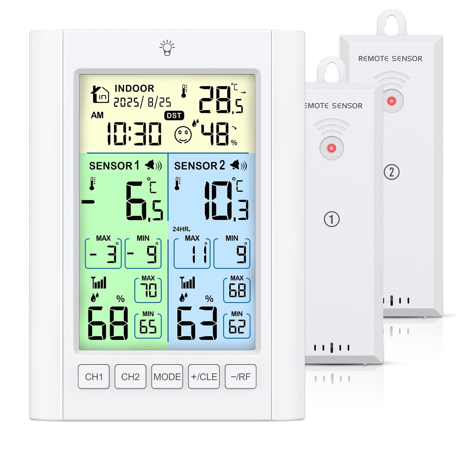 Thermomètre numérique pour réfrigérateur et congélateur compact blanc