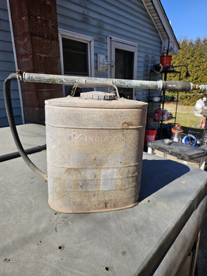 1930's Indian Fire Pump. Complete