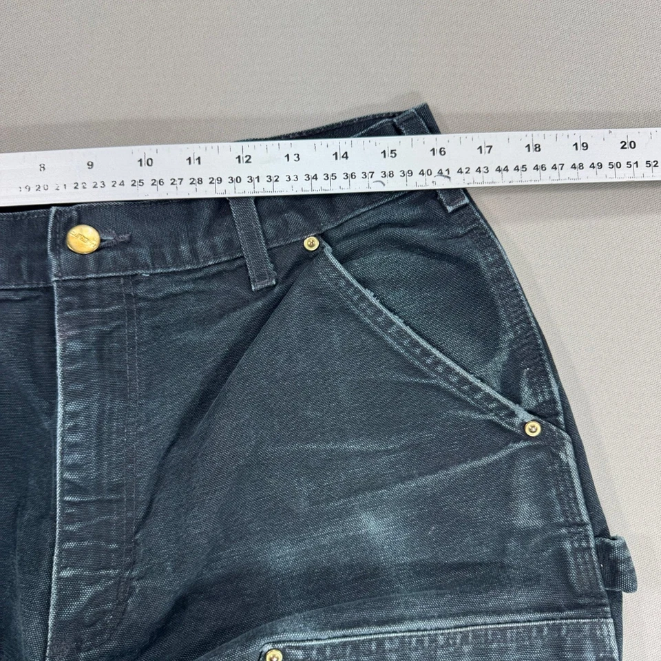 Carhartt Union Made Double Knee Pants B01-BLK Mens 34x32 Loose Original Fit USA Foto 3 de 4