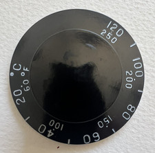 DIAL 20-120 C (60-250 F.)  BLACK fits .187 Stem Flat "Down"  2 1/4" dia. 40-472