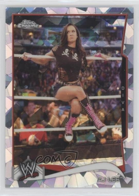 2014 Topps Chrome WWE Atomic Refractor AJ Lee #1 9aj