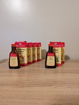 Lot of 15 Vintage McCormick Extract and Flavor Bottles and Boxes (various)