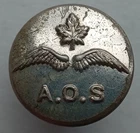 Canada Canadian WW2 Era Air Observation School 16.7mm Button by Scully Montreal