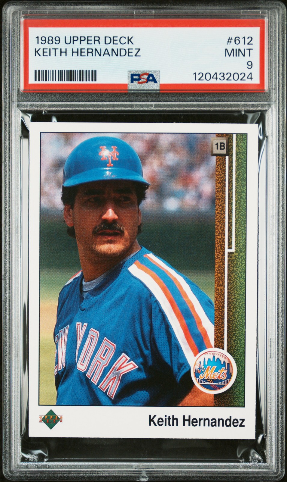 1989 UD #612 KEITH HERNANDEZ PSA 9