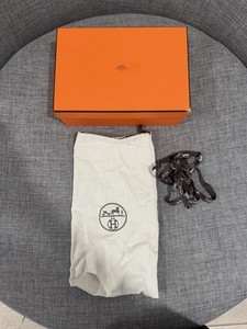 Hermes Paris Empty Shoes Box With Dust Bag, Ribbon And Tissue 12x8x5’