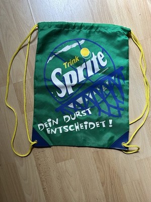 Sprite Retro Beutel; Kunststoff, seitlich mit 2 gelben Zugbändern
