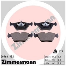 Zimmermann Bremsbelagsatz Bremsklötze vorne 34111157569 34111159259 | 23520313