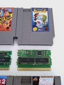 Lot Of 6 Nintendo NES Games W/ Replacement Labels; Castlevania III, Donkey Kong