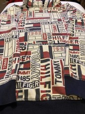 Tommy Hilfiger Youth XL 20 Hoodie TH85 All Over Logo Print Pullover