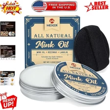 Versatile Mink Oil Leather Conditioner - Revitalize and Protect All Leathers