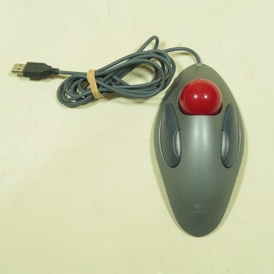Logitech Trackman Marble USB Trackball Mouse Gray T-BC21