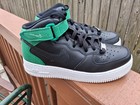 WOMENS  2015 NIKE AIR FORCE 1 MID BLACK CRIMSON SNEAKER SHOES SZ 8.5  818596-002 — photo 1