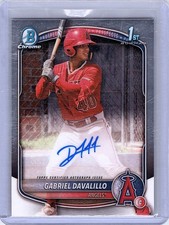 2025 Bowman Chrome #CPA-GD Gabriel Davalillo Prospect Autographs