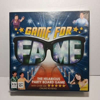 New Game For Fame The Hilarious Party Board Game 4-16 Players Ages 13+ Sealed