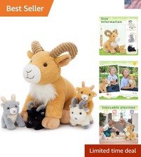 Colorful Goat Family Plush Set - Perfect for Birthdays Playtime Adventures
