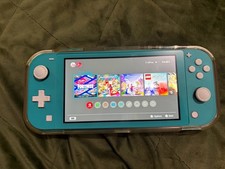Nintendo Switch Lite Turquoise Handheld Only Console with Carrying Case