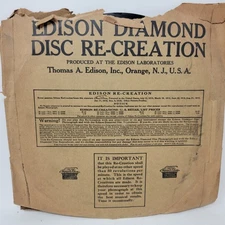 When I Dream / That's An Irish Lullaby 10" Vinyl Record Edison Disc