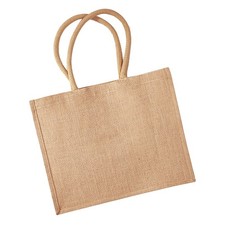 Image of Westford Mill Classic Jute Shopper Bag (21 Litres) (Pack of BC4513