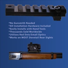 Pearson's TacRail Universal Short Rail for Rifles with Dovetail Rear Sights