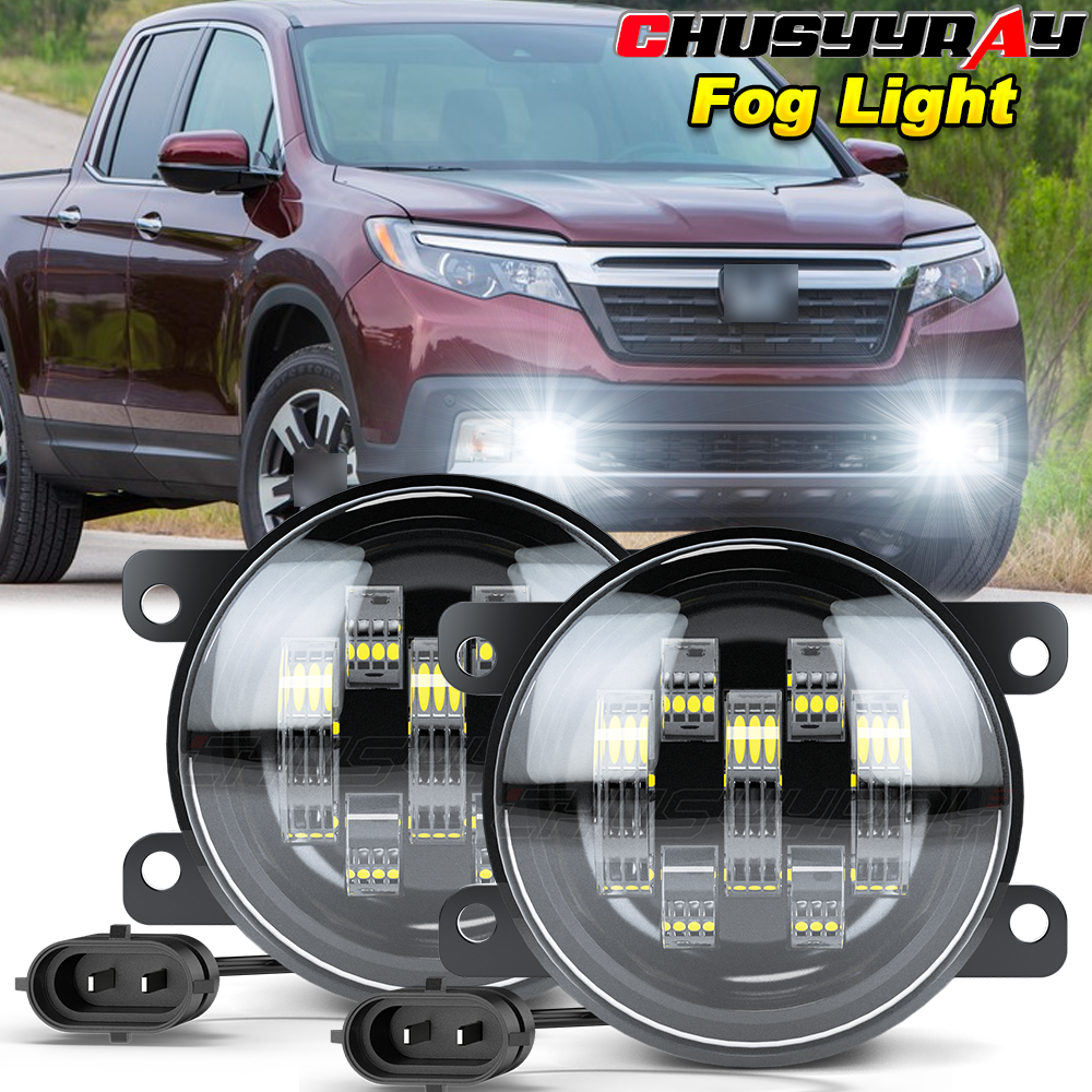 For Honda Ridgeline 2017-2020 Clear Lens Pair Front Bumper Fog Light Lamps