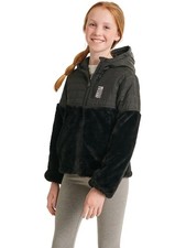 Girl  s Justice Reversible Light Weight Faux Fur Jacket Size 10