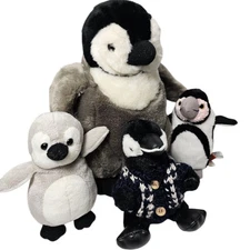 Penguin Plush Lot 5" to 9" Fiesta Hugfun Adventure Planet Stuffed Animal Toys