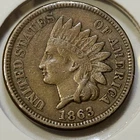 1863 CN Indian Head Cent - VF/XF - Faint Diamonds Show! (Lot #2)