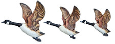 Bossons Pottery Wild Geese Boxed Bird Set Mid-century Flying Ducks Canada Geese