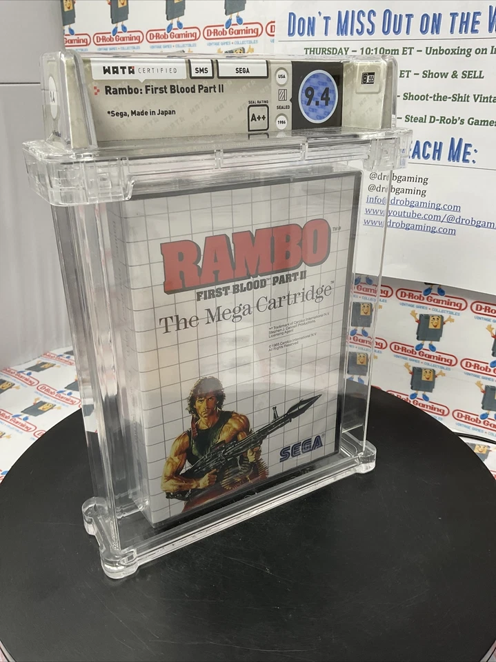 Rambo First Blood Part II 2 Sealed VGA WATA CGC Sega Master System SMS Genesis - Image 2 of 4