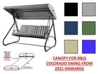 garden swing seat canopy replacement cover size 204 x 117 cm BLACK B&Q 2021+