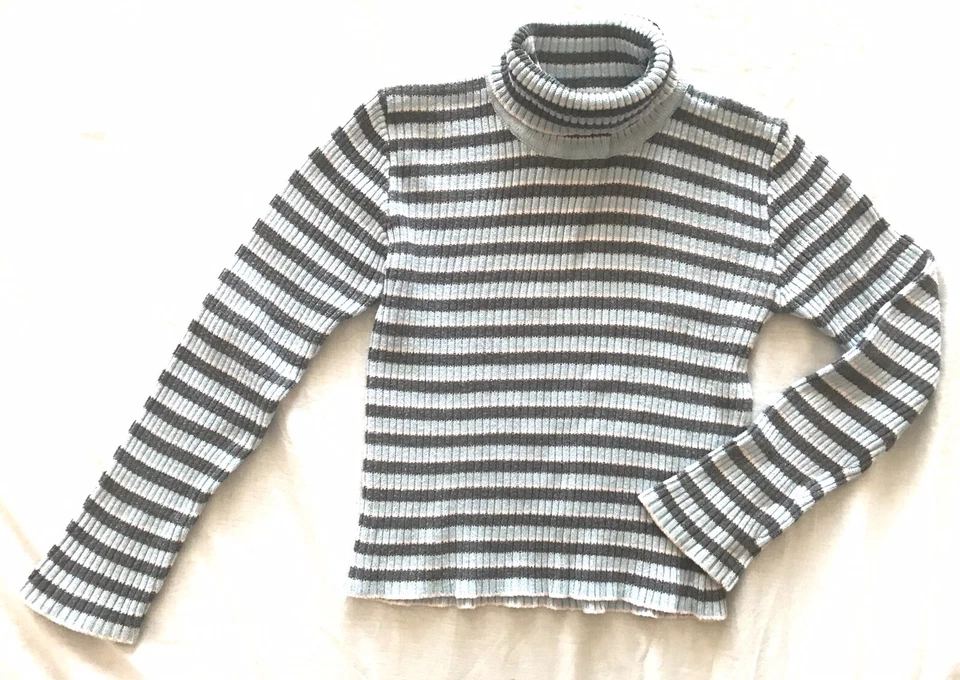 Niñas Mezcla de Lana Pantalones Falda Algodón Suéter Top Conjunto 4 piezas Gris talla 4T 5T Foto 4 de 4