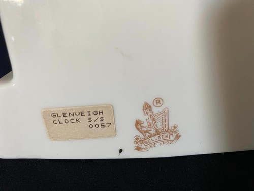 Belleek Glenveigh Shamrocks Mantel Regaluhr 8""x6""x3"" Mercedes Quarzwerk - Bild 13 von 14