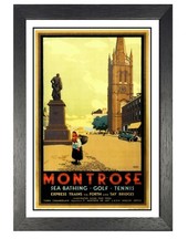 Montrose Railway Old Advert Poster England Photo Cathedral Picture Holiday Print