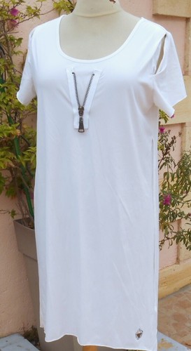 Robe LMV Modèle Miami - Taille 40/42 - Coton Gris - Mode Française, Sans Manches