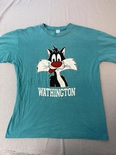 VTG Sylvester the Cat T-shirt Wathington Lisp Tee - L