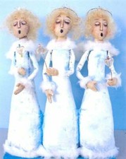 Cloth Folk Art Doll Pattern "Singing Angels" By Susan Barmore