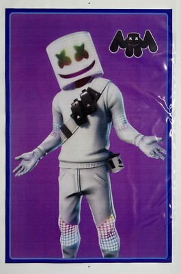25 ct. Pack - Marshmello Fortnite Favor Bags / 25 Bolsitas de Marshmello