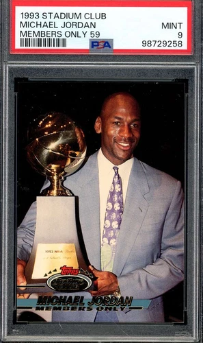 Michael Jordan Card 1993 Stadium Club Members Only #59 PSA 9