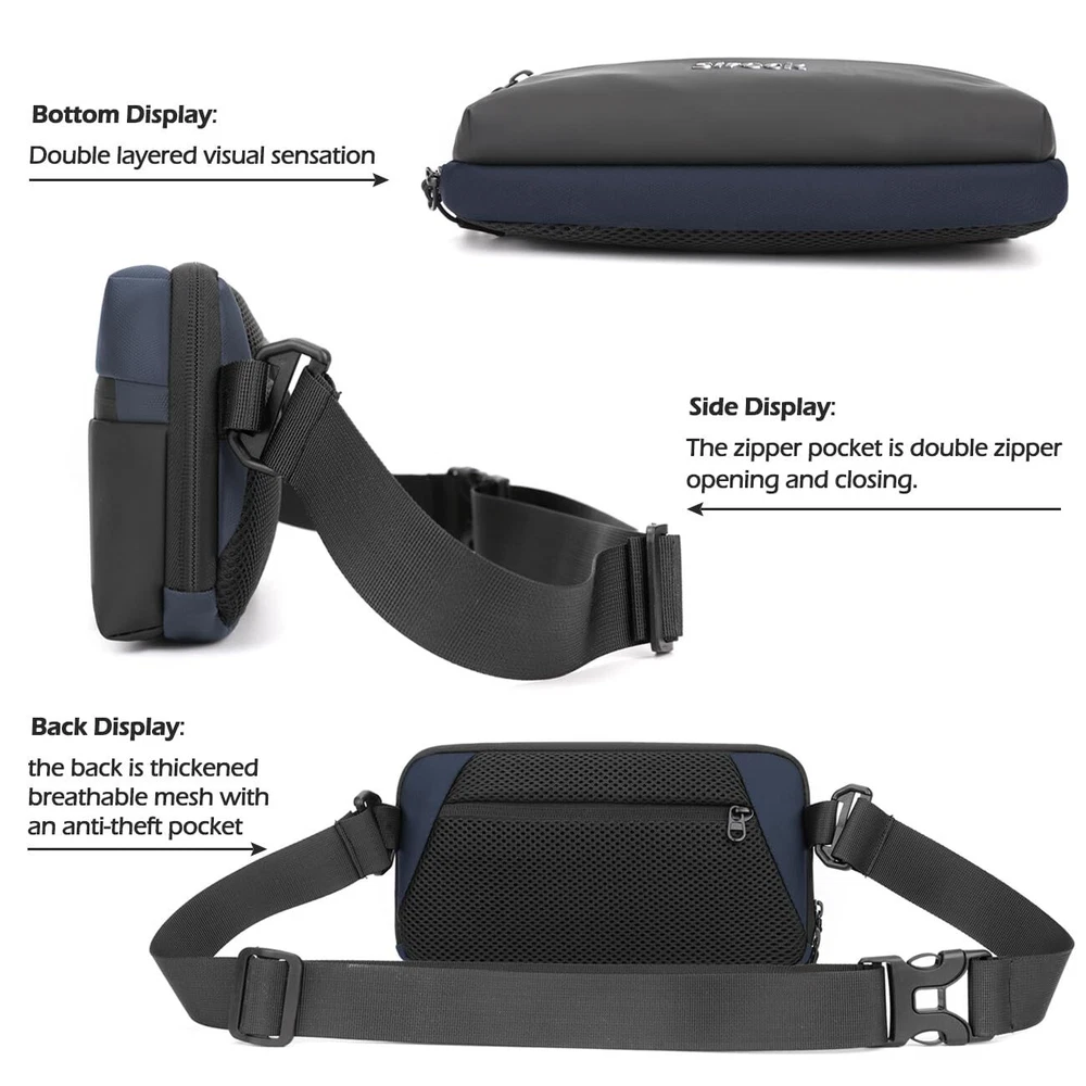 Belt Bag for Men Women Water-resistant Leather Fanny Pack Small Sling Bag Adj... Belt Bag for Men Women Water-resistant Leather Fanny Pack Small Sling Bag Adj...