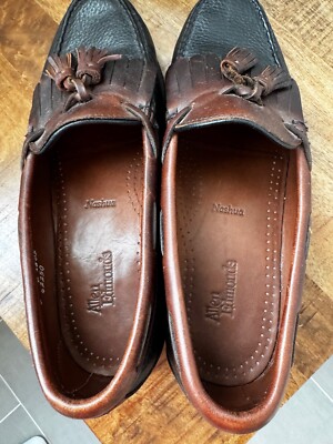 Allen Edmonds‎ Nashua Two-Tone Brown Black Tassel Loafers Shoes Men\'s US 11 B Allen Edmonds Nashua Two Tone Black Brown Casual Dress  main image 2