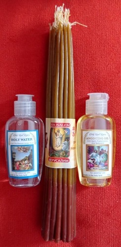 3 Pure Bee Wax 33 Candles Blessed from eternal fire Holy Sepulchre