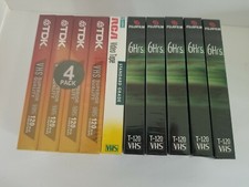 Lot of 10 Brand New Sealed T-120 Blank VHS Video Tapes - 4-TDK, 5-Fuji, 1-RCA