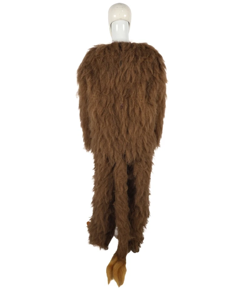 Conjunto de fantasia HPO adulto unissex peludo marrom e amarelo pássaro monstro com máscara de cabeça - Imagem 4 de 4