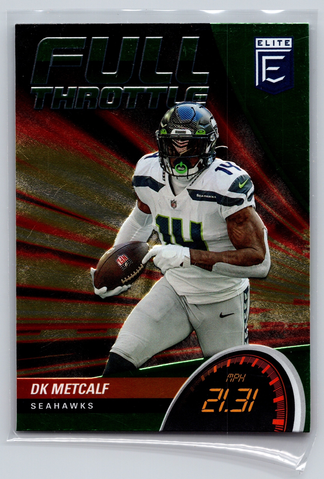 2022 Donruss Elite #FT20 DK Metcalf Full Throttle Green