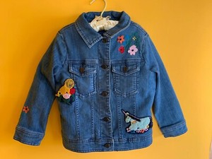 girls lined denim jacket